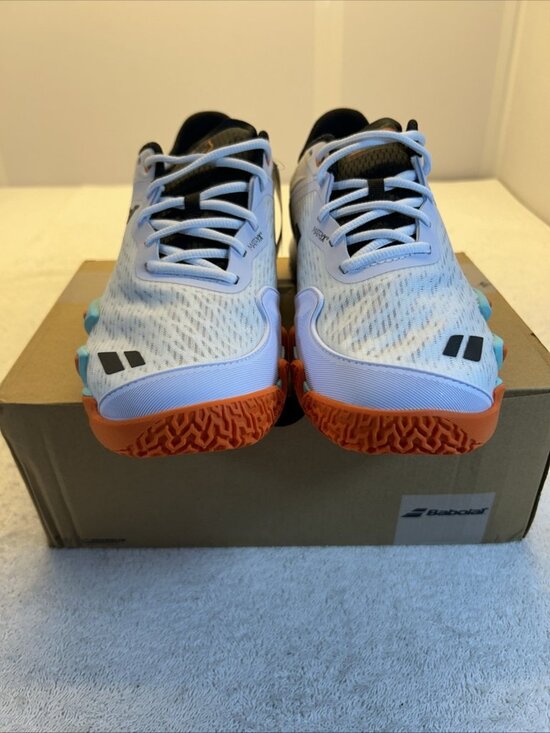 Babolat Premura 3 Lebron  White Orange Aqua Court Sneaker Men 7.5 New in Box main image 14